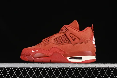 All categories Air Jordan Jordan series basketball shoes Air Jordan 4 GX foreign trade version Nigel Sylvester x Air Jordan 4 OG "Brick By Brick" AJ4 Joe 4 Orange Brown Suede DR5415-100